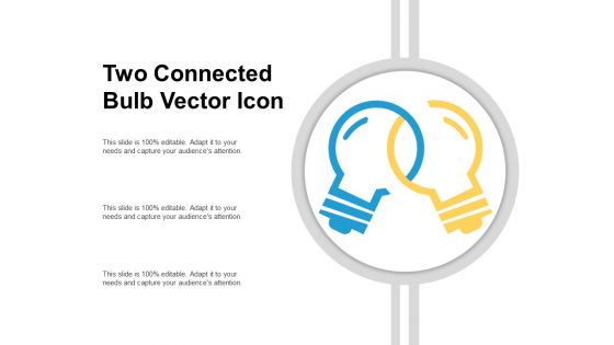 Two Connected Bulb Vector Icon Ppt PowerPoint Presentation Portfolio Guidelines PDF