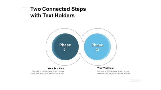 Two Connected Steps With Text Holders Ppt PowerPoint Presentation Layouts Picture