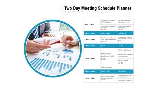 Two Day Meeting Schedule Planner Ppt PowerPoint Presentation Gallery Graphic Tips PDF