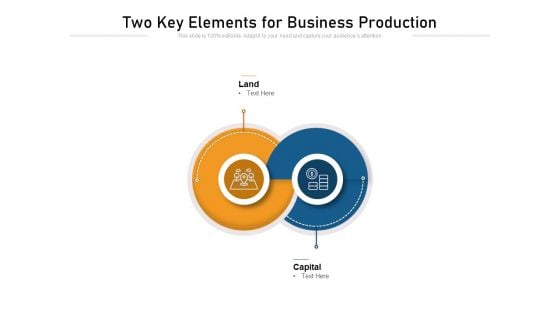 Two Key Elements For Business Production Ppt PowerPoint Presentation File Infographic Template PDF