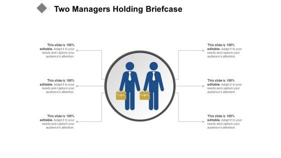 Two Managers Holding Briefcase Ppt PowerPoint Presentation Icon Samples PDF