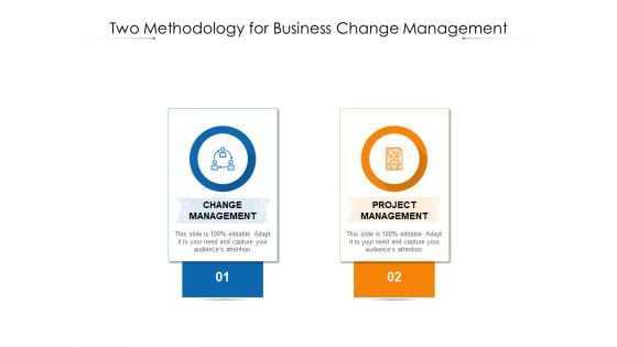 Two Methodology For Business Change Management Ppt PowerPoint Presentation Model Slide Download PDF