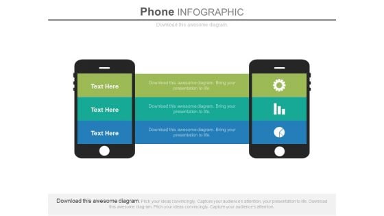 Two Mobiles For Exchange Of Information Powerpoint Slides