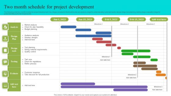 Two Month Schedule For Project Development Microsoft PDF