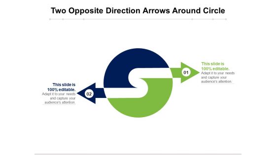 Two Opposite Direction Arrows Around Circle Ppt PowerPoint Presentation Portfolio Summary PDF