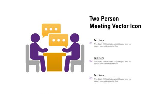 Two Person Meeting Vector Icon Ppt PowerPoint Presentation Professional Display