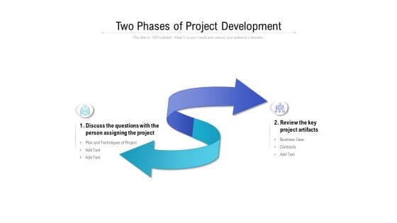 Two Phases Of Project Development Ppt PowerPoint Presentation Inspiration Smartart PDF