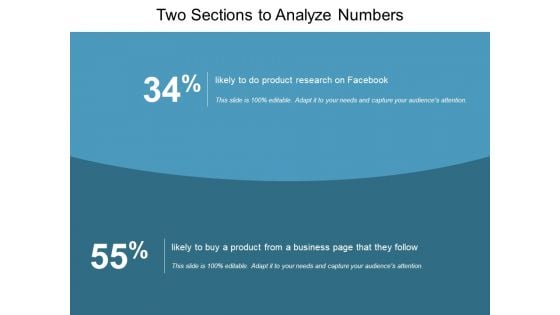 Two Sections To Analyze Numbers Ppt PowerPoint Presentation Gallery Graphics