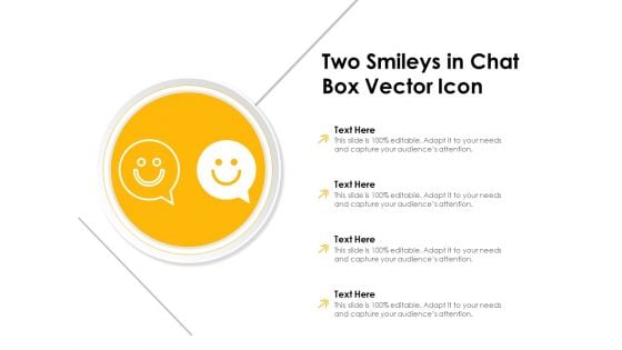 Two Smileys In Chat Box Vector Icon Ppt PowerPoint Presentation File Professional PDF