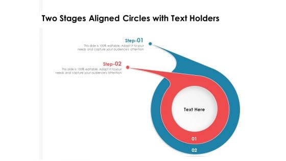 Two Stages Aligned Circles With Text Holders Ppt PowerPoint Presentation Visual Aids Backgrounds PDF