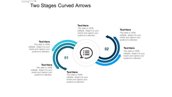 Two Stages Curved Arrows Ppt Powerpoint Presentation Portfolio Information