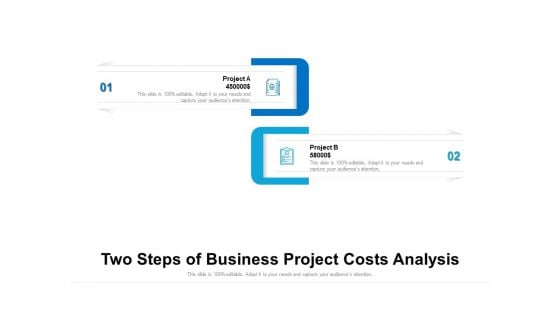 Two Steps Of Business Project Costs Analysis Ppt PowerPoint Presentation File Example Topics PDF