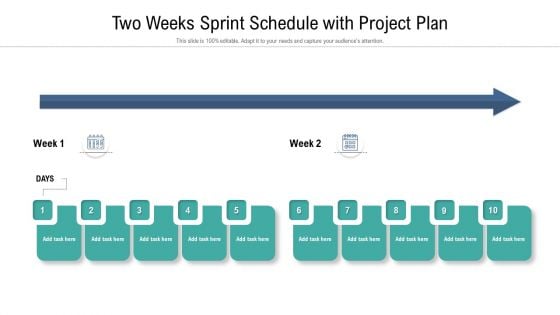 Two Weeks Sprint Schedule With Project Plan Ppt Inspiration Aids PDF