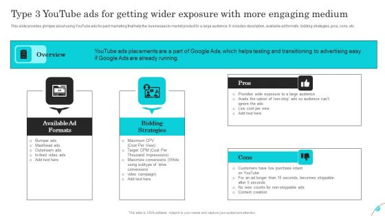 Type 3 Youtube Ads For Getting Wider Exposure With More Engaging Medium Information PDF