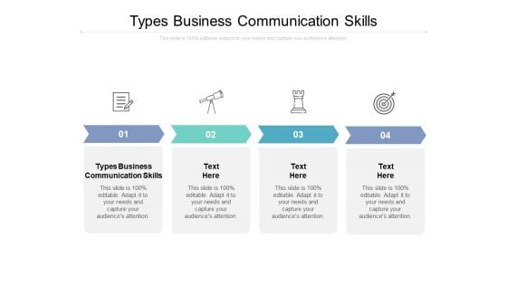 Types Business Communication Skills Ppt PowerPoint Presentation Layouts Display Cpb