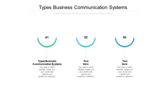 Types Business Communication Systems Ppt PowerPoint Presentation Inspiration Examples Cpb