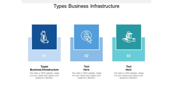 Types Business Infrastructure Ppt PowerPoint Presentation Infographic Template Design Inspiration Cpb