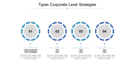 Types Corporate Level Strategies Ppt PowerPoint Presentation Summary Guidelines Cpb