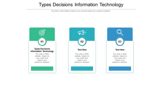 Types Decisions Information Technology Ppt PowerPoint Presentation Portfolio Background Image Cpb