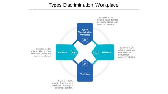 Types Discrimination Workplace Ppt PowerPoint Presentation Gallery Designs Cpb