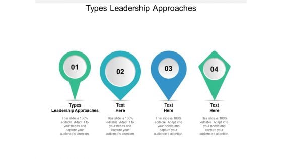 Types Leadership Approaches Ppt PowerPoint Presentation Model Themes Cpb