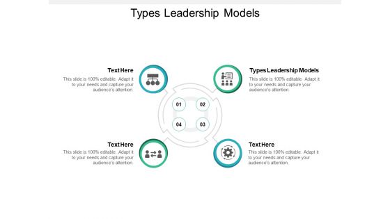Types Leadership Models Ppt PowerPoint Presentation Styles Samples Cpb