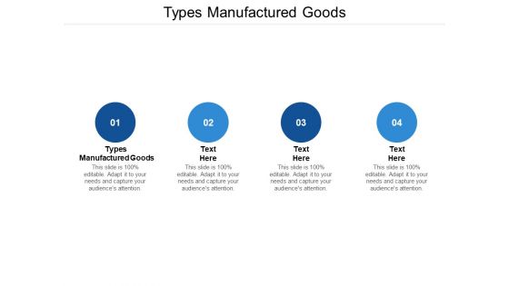 Types Manufactured Goods Ppt PowerPoint Presentation Images Cpb