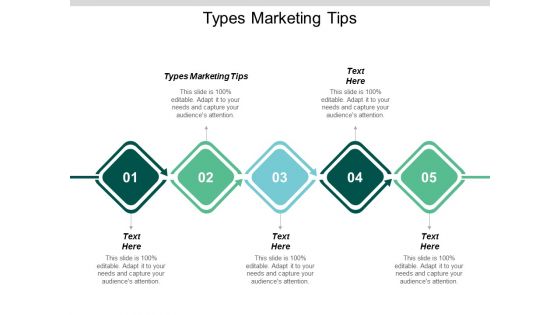 Types Marketing Tips Ppt PowerPoint Presentation Slides Design Ideas Cpb