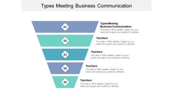 Types Meeting Business Communication Ppt PowerPoint Presentation Portfolio Design Ideas Cpb