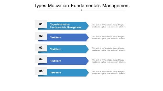 Types Motivation Fundamentals Management Ppt PowerPoint Presentation Model Files Cpb