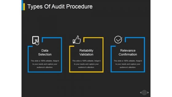 Types Of Audit Procedure Ppt PowerPoint Presentation Portfolio Designs