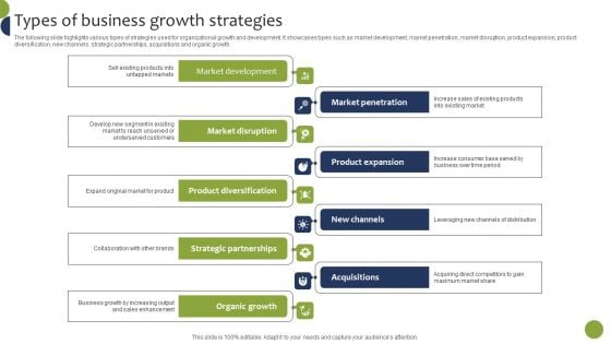 Types Of Business Growth Strategies Graphics PDF Types Of Business Growth Strategies Graphics PDF