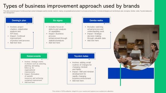 Types Of Business Improvement Approach Used By Brands Elements PDF