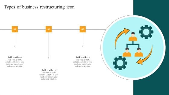 Types Of Business Restructuring Icon Mockup PDF