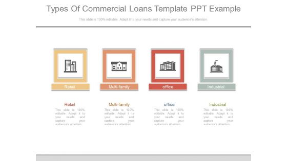 Types Of Commercial Loans Template Ppt Example