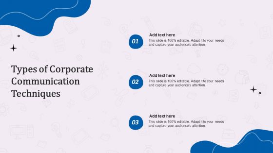 Types Of Corporate Communication Techniques Microsoft PDF
