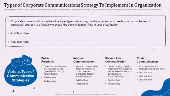 Types Of Corporate Communication Techniques Ppt PowerPoint Presentation Complete With Slides