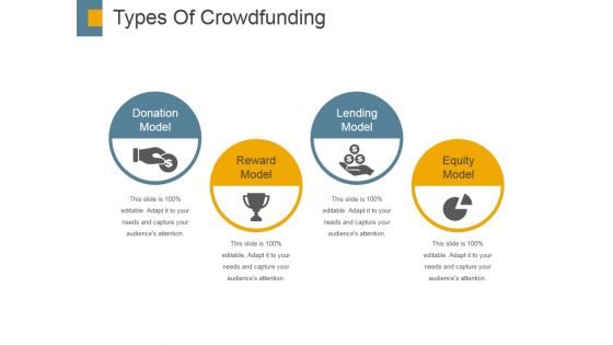Types Of Crowdfunding Template 2 Ppt PowerPoint Presentation Professional Infographics