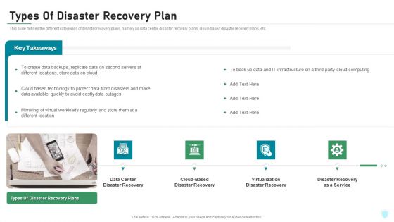 Types Of Disaster Recovery Plan IT Security IT Ppt Portfolio Graphics Pictures PDF