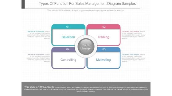 Types Of Function For Sales Management Diagram Samples