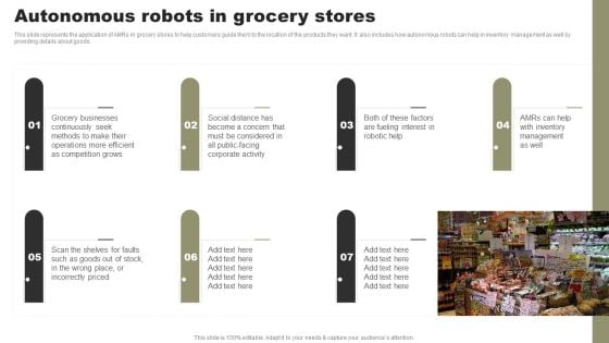 Types Of Independent Robotic System Autonomous Robots In Grocery Stores Elements PDF