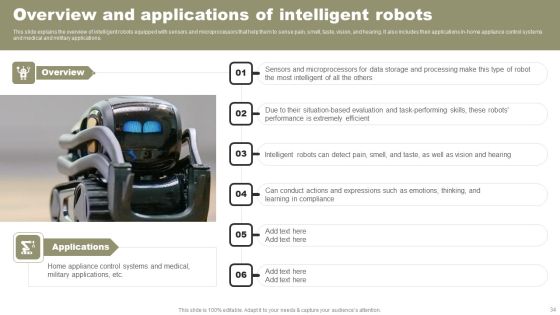 Types Of Independent Robotic System Ppt PowerPoint Presentation Complete Deck With Slides Slide34