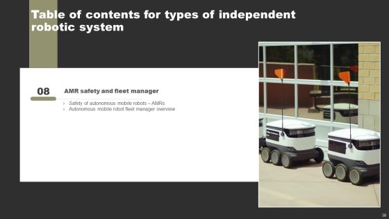 Types Of Independent Robotic System Ppt PowerPoint Presentation Complete Deck With Slides Slide38