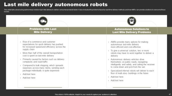 Types Of Independent Robotic System Ppt PowerPoint Presentation Complete Deck With Slides Slide47
