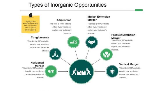 Types Of Inorganic Opportunities Template 1 Ppt PowerPoint Presentation Infographic Template Slide Portrait