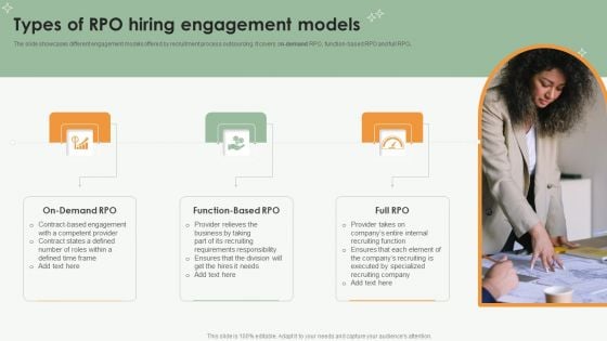 Types Of RPO Hiring Engagement Models Ppt PowerPoint Presentation File Model PDF