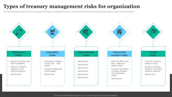 Types Of Treasury Management Risks For Organization Rules PDF
