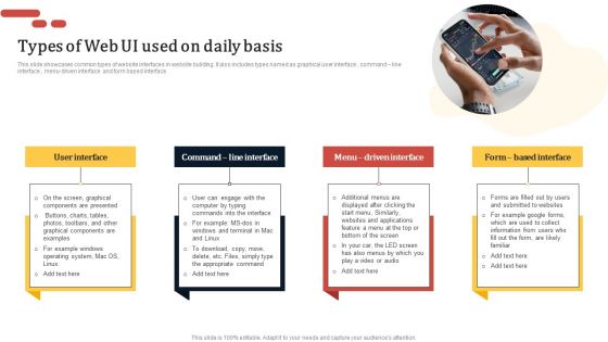 Types Of Web UI Used On Daily Basis Guidelines PDF