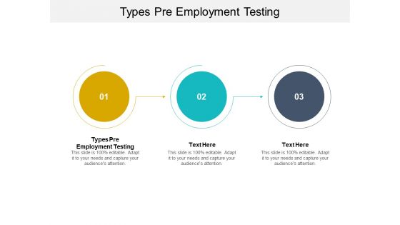 Types Pre Employment Testing Ppt PowerPoint Presentation Icon Graphics Tutorials Cpb Pdf