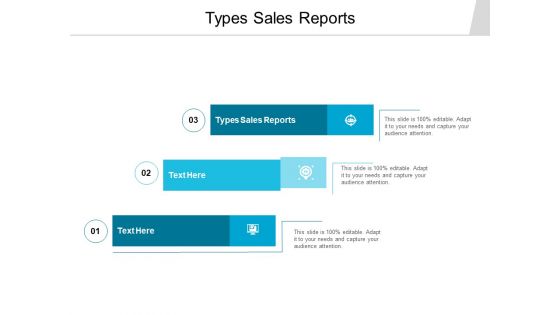 Types Sales Reports Ppt PowerPoint Presentation Pictures Mockup Cpb